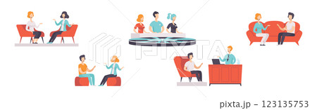 Tv Show with People Character Participate in Program Vector Set Tv Show with People Character Participate in Program Vector Set 123135753