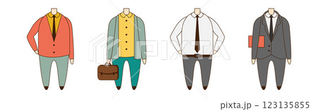 Business Man Character with Separate Body Part in Costume Vector Set Business Man Character with Separate Body Part in Costume Vector Set 123135855