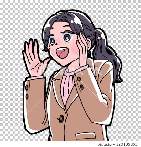 応援する社会人のイラスト 123135863
