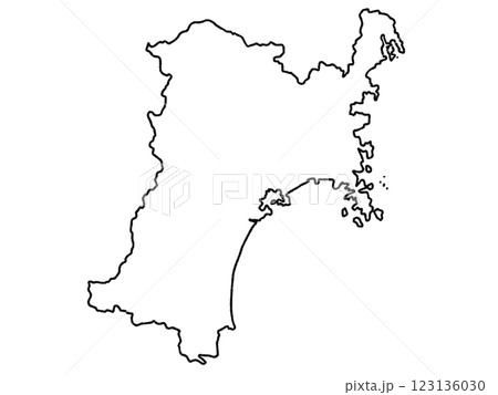 少しゆるい白い宮城県地図 東北 少しゆるい白い宮城県地図 東北 123136030