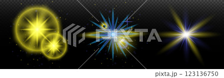 glowing star with sparks glowing star with sparks 123136750