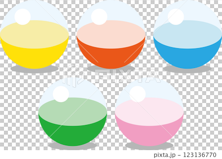 Colorful capsule toy illustration - Toys and capsule toys Colorful capsule toy illustration - Toys and capsule toys 123136770