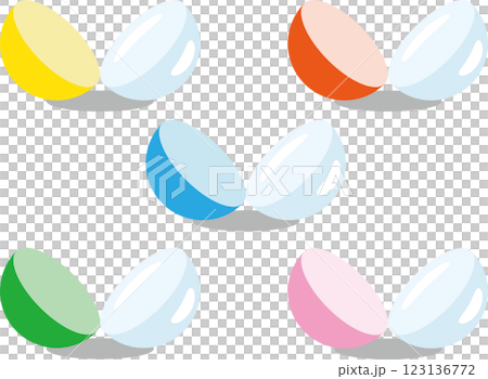 Colorful capsule toy illustration - Toys and capsule toys 123136772