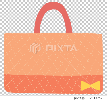 Handbag School entrance/kindergarten preparation Ribbon Vector material 123137570