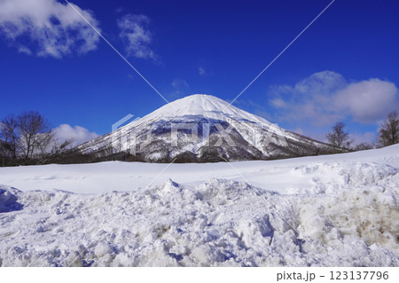 真狩村新陽駐車場から見る羊蹄山（2025年2月） 123137796