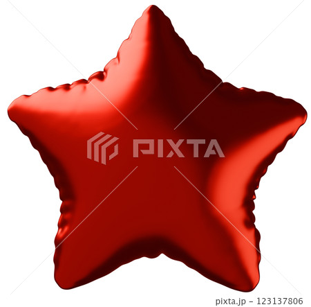 3D画像_星型の風船_赤 3D画像_星型の風船_赤 123137806