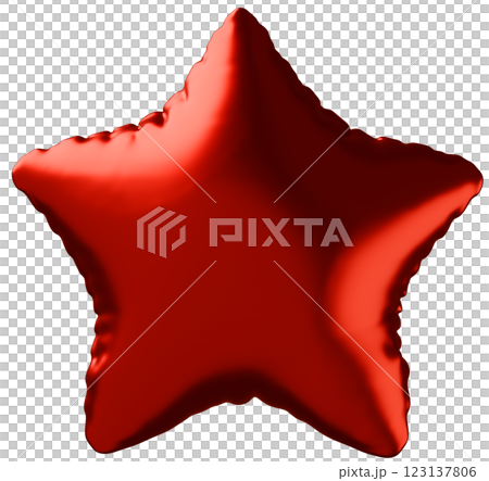 3D画像_星型の風船_赤 3D画像_星型の風船_赤 123137806