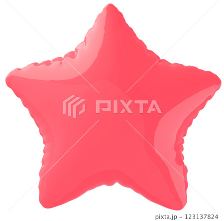 3D画像_星型の風船_ピンク 3D画像_星型の風船_ピンク 123137824
