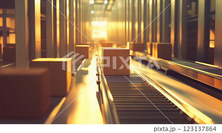 自動化倉庫の物流シーン 自動化倉庫の物流シーン 123137864