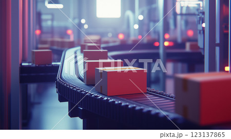自動化倉庫の物流シーン 自動化倉庫の物流シーン 123137865