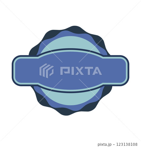 Badge abstract illustration. Winning award, prize or medal. 123138108
