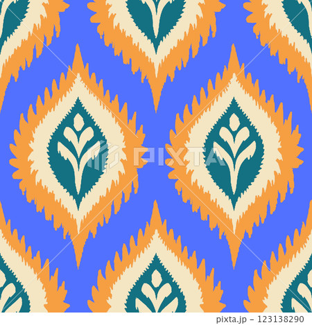 ethnic boho seamless pattern. traditional ornament with repeating motif. folk motif. folk motif. vector illustration. 123138290