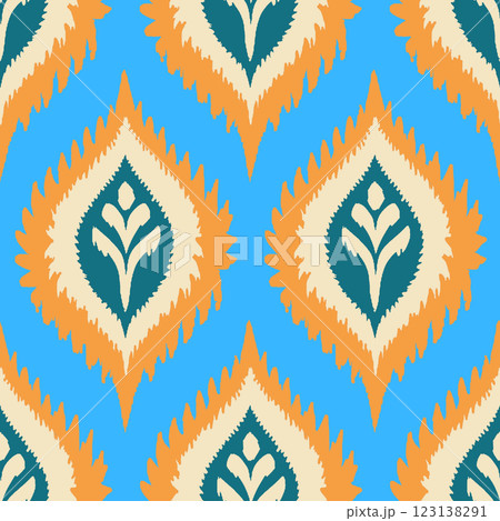 ethnic boho seamless pattern. traditional ornament with repeating motif. folk motif. folk motif. vector illustration. 123138291