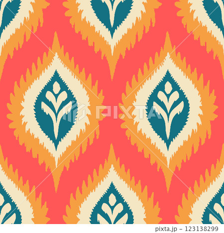 ethnic boho seamless pattern. traditional ornament with repeating motif. folk motif. folk motif. vector illustration. 123138299