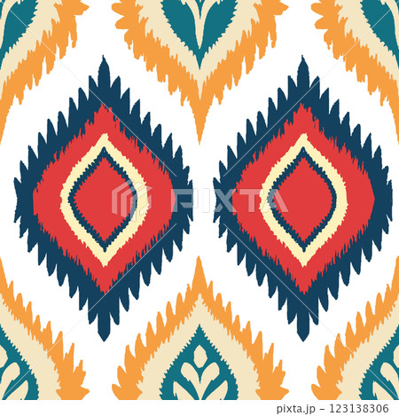 ethnic boho seamless pattern. traditional ornament with repeating motif. folk motif. folk motif. vector illustration. 123138306