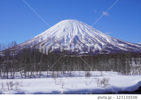 京極町、更進地区から見る羊蹄山（2025年2月） 123138506