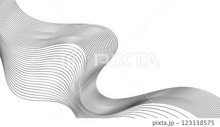 Black and white wavy line pattern. Vector illustration Black and white wavy line pattern. Vector illustration 123138575