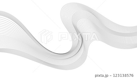 Black and white wavy line pattern. Vector illustration 123138576