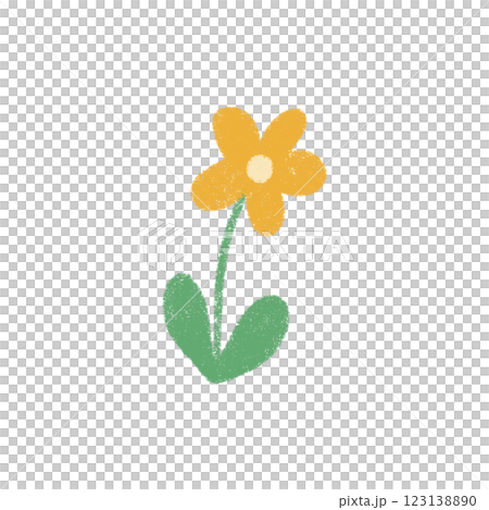 flat icon of bright yellow flower 123138890
