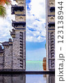 View of the main gate in the park. Taoist Park Heavenly Grottoes. Hainan, China 123138944