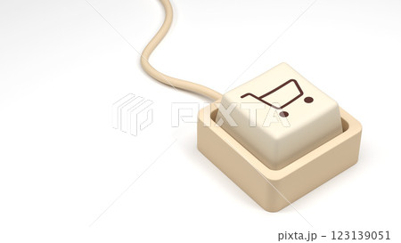 Online shopping or consumerism, shopaholic concept. Shopping cart on keyboard button. 3d rendering Online shopping or consumerism, shopaholic concept. Shopping cart on keyboard button. 3d rendering 123139051