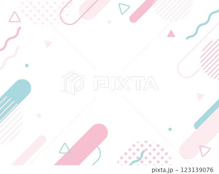 春・パステルカラーの　ポップな背景	 123139076