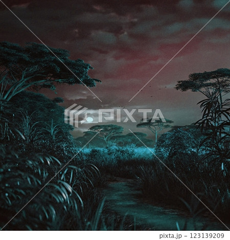 night landscape of the forest 123139209