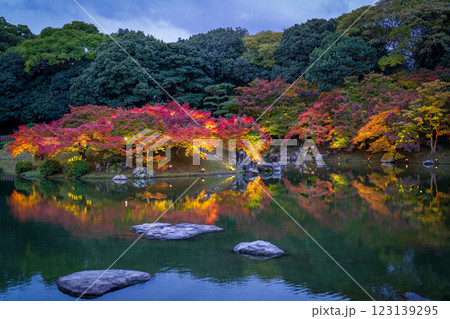 【高松市】栗林公園 秋のライトアップ【紅葉】 【高松市】栗林公園 秋のライトアップ【紅葉】 123139295