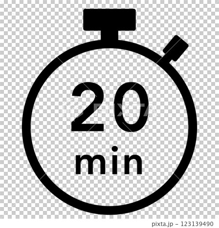 20 minutes stopwatch icon 123139490