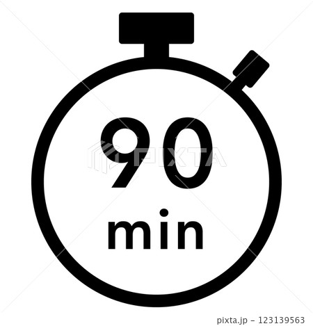 90分のストップウォッチのアイコン 123139563