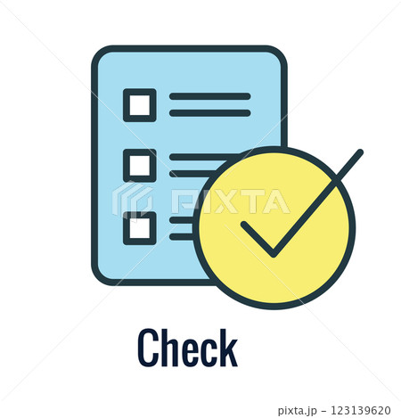 Check Concept for Plan Do Check Act Business Strategy  - Continuous Improvement PDCA 123139620