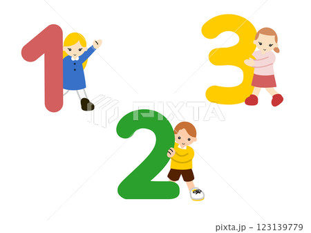 数字を持つ子供たち 123139779