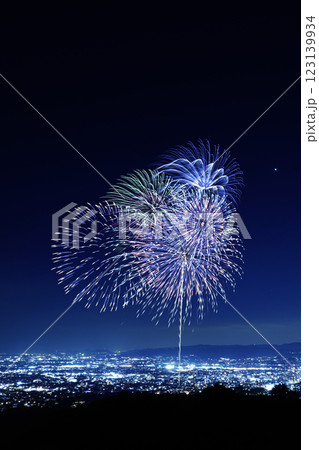 若草山山頂から望む奈良瑠璃絵2025花火  123139934
