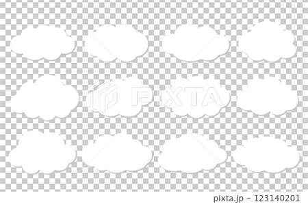 Cloudy frame set with shadow Cloudy frame set with shadow 123140201