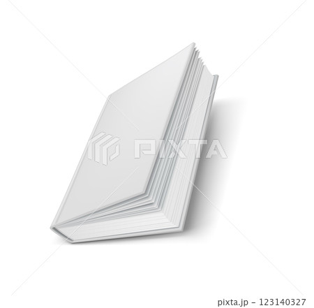 3D Realistic Blank Book Mockup with Slightly Open Pages 3D Realistic Blank Book Mockup with Slightly Open Pages 123140327