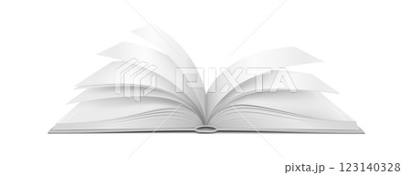 3D Realistic Book Mockup with Pages Turning 123140328