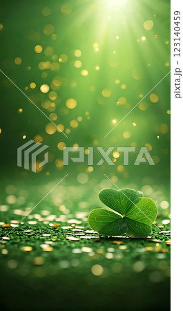 Vertical background for St. Patrick's Day Celebration.Sparkling lights. 123140459
