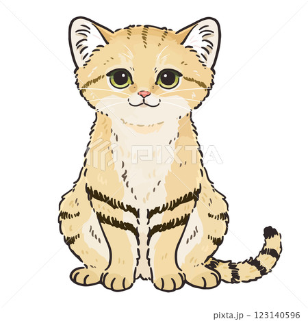 可愛いスナネコのイラスト 可愛いスナネコのイラスト 123140596