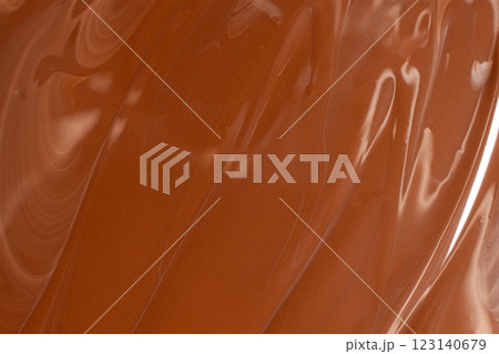 Melted Dark Chocolate Texture Macro Top View. 123140679