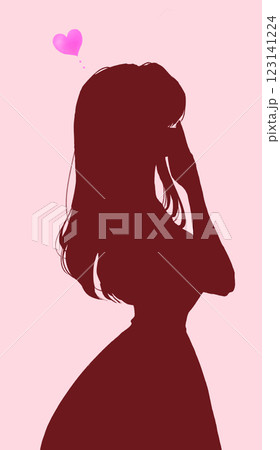 恋する女性　影絵 123141224