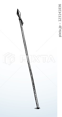 Vector drawing. Old big spear Vector drawing. Old big spear 123141836