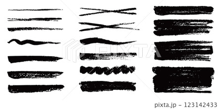 Marker brush texture stroke paint underline highlight. Marker pen highlight stroke. Vector hand drawn brush underline element set for accent, crayon texture emphasis element. Chalk vector 123142433