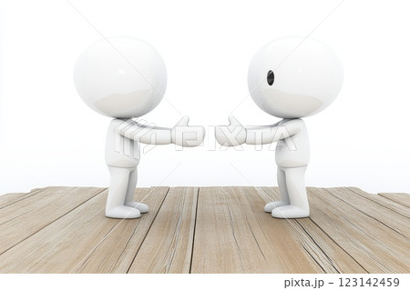 3d Human Handshake, clapping and punching . Business success, teamwork, agreement, friendship and ovation concept 123142459