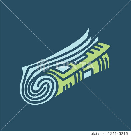 Doodle newspaper icon hand drawn in a modern minimalistic style 123143216