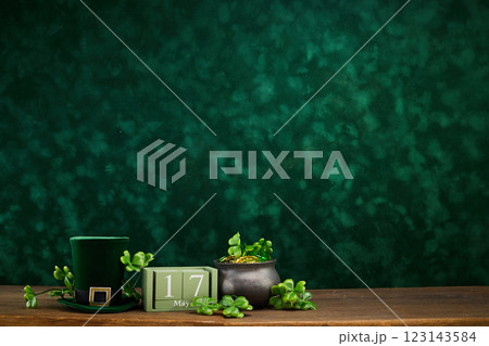 St. Patrick's Day Decor. Festive St. Patrick's Day setup 123143584