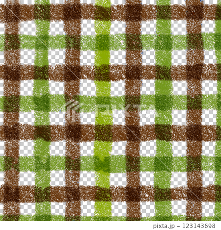 Green Brown Plaid Gingham Check Hand Drawn Background Pattern Overlay 123143698