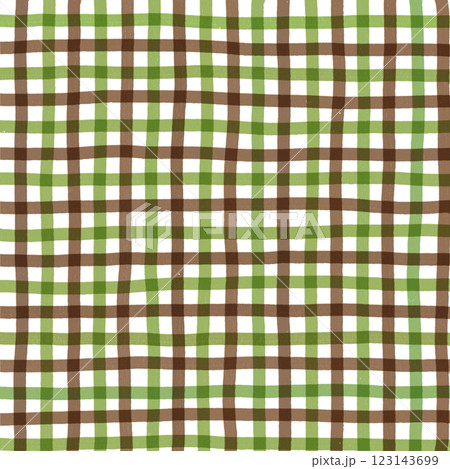 Green Brown Plaid Gingham Check Hand Drawn Background Pattern Overlay Green Brown Plaid Gingham Check Hand Drawn Background Pattern Overlay 123143699
