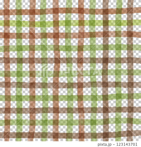 Green Brown Plaid Gingham Check Hand Drawn Background Pattern Overlay 123143701