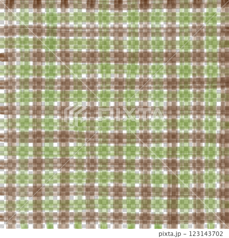 Green Brown Plaid Gingham Check Hand Drawn Background Pattern Overlay 123143702