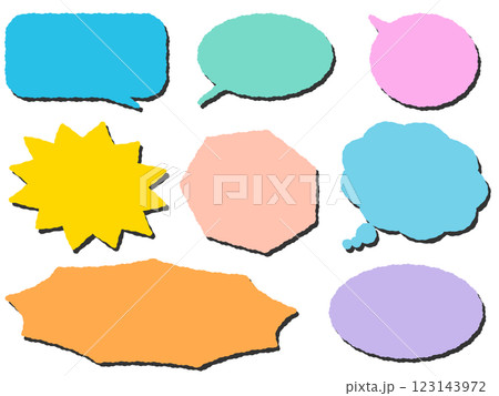 カラフルな吹き出しセット 123143972